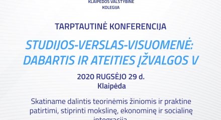 Kviečiame dalyvauti Tarptautinėje konferencijoje!